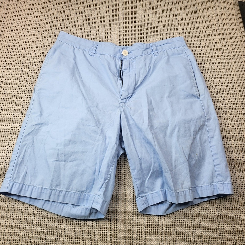 Vineyard Vines Club Shorts Mens 32 Blue Chino Flat‎ Front 9 Inseam Casual Summer